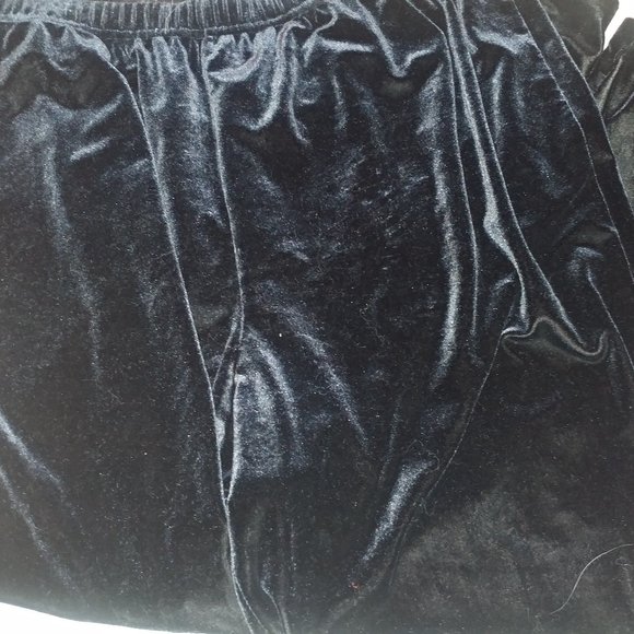 Ladies Black Velvet Stretch Plus Size Pants 2X/3X - Picture 1 of 1